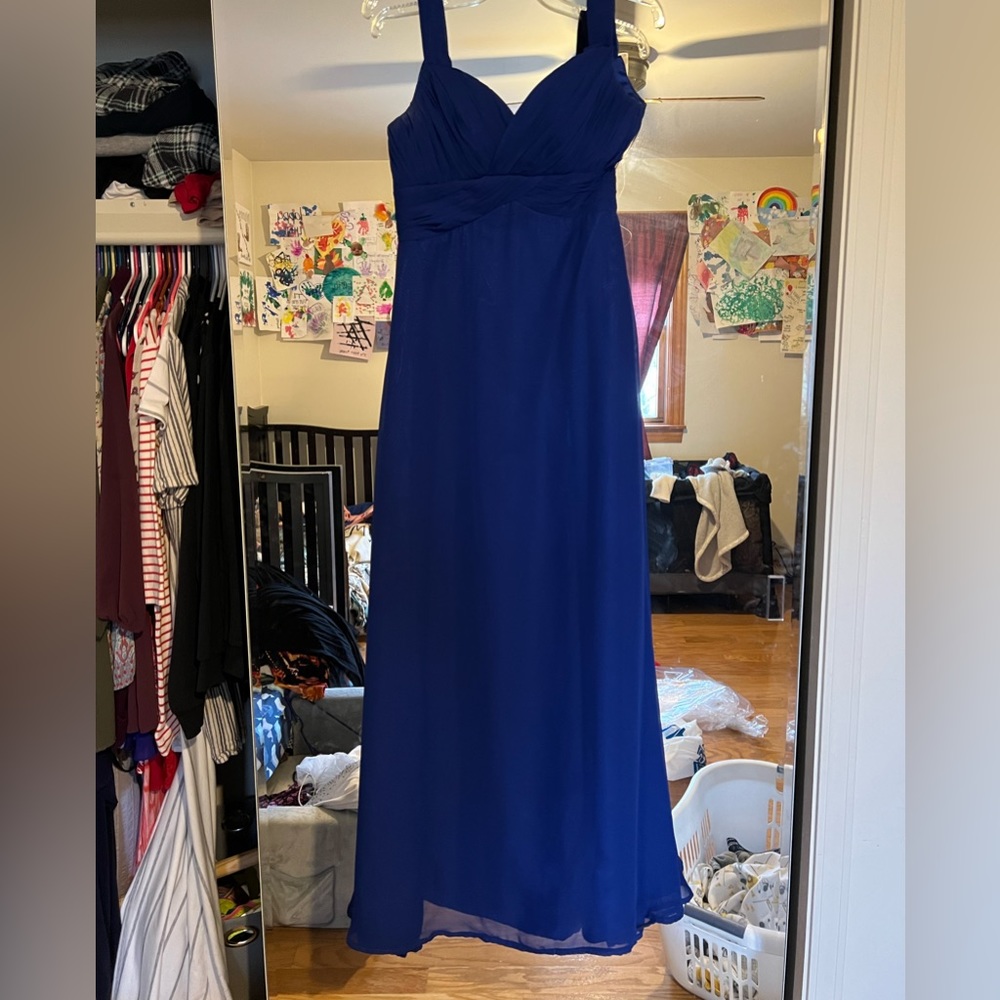 Blue formal military ball dress.